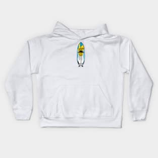 surfboard art, surfing surfer vibes, v25 Kids Hoodie